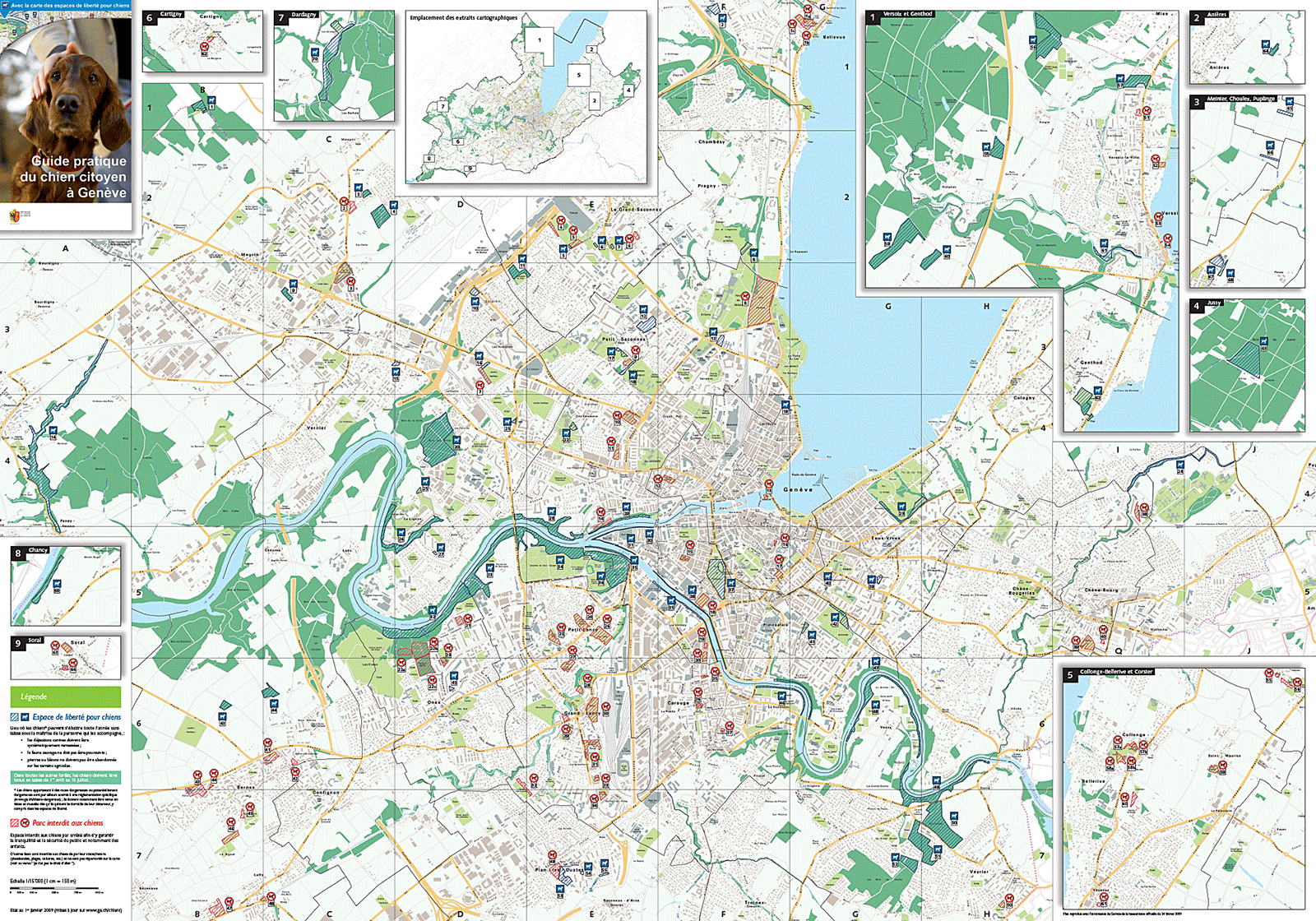 Recto du guide du chien citoyen à Genève